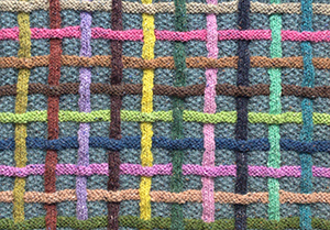 Woven knitting with background